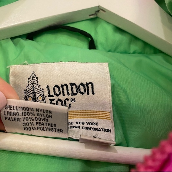 Vintage London Fog Black and Neon Jacket Size Large - Picture 7 of 12